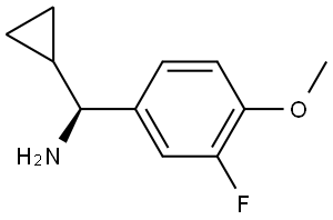 (1S)Cyclopropyl(3-fluoro-4-methoxyphenyl)methylamine 结构式