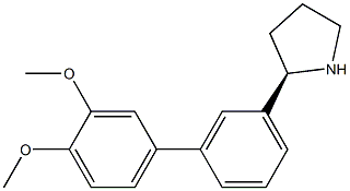 4-[3-((2R)PYRROLIDIN-2-YL)PHENYL]-1,2-DIMETHOXYBENZENE 结构式