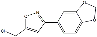 3-(1,3-BENZODIOXOL-5-YL)-5-(CHLOROMETHYL)ISOXAZOLE 结构式