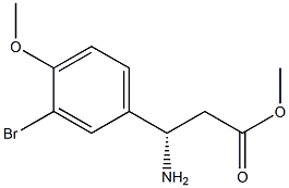 (S)-3-氨基-3-(3-溴-4-甲氧基苯基)丙酸甲酯 结构式