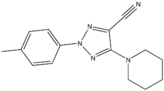 2-(4-METHYLPHENYL)-5-PIPERIDIN-1-YL-2H-1,2,3-TRIAZOLE-4-CARBONITRILE 结构式