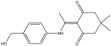 4-(N-[1-(4,4-DIMETHYL-2,6-DIOXOCYCLOHEXYLIDENE)ETHYL]AMINO)BENZYLALCOHOL 结构式