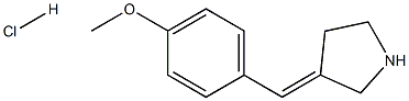 (E)-3-(4-METHOXYBENZYLIDENE)PYRROLIDINE HYDROCHLORIDE 结构式