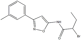 2-Bromo-N-(3-m-tolylisoxazol-5-yl)butanamide 结构式