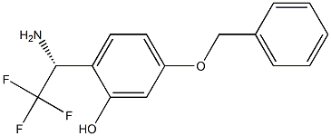 2-((1R)-1-AMINO-2,2,2-TRIFLUOROETHYL)-5-(PHENYLMETHOXY)PHENOL 结构式