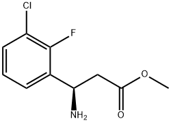 METHYL (3R)-3-AMINO-3-(3-CHLORO-2-FLUOROPHENYL)PROPANOATE 结构式