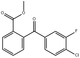 METHYL 2-(4-CHLORO-3-FLUOROBENZOYL)BENZOATE 结构式