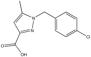 1-(4-CHLOROBENZYL)-5-METHYL-1H-PYRAZOLE-3-CARBOXYLIC ACID 结构式