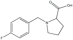 1-(4-FLUOROBENZYL)PYRROLIDINE-2-CARBOXYLIC ACID 结构式