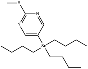 2 - (甲硫基)-5 - (三正丁基锡)嘧啶 结构式