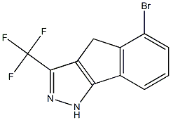 5-BROMO-1,4-DIHYDRO-3-(TRIFLUOROMETHYL)INDENO-[1,2-C]-PYRAZOLE 结构式