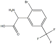 AMINO-(2-BROMO-5-TRIFLUOROMETHYL-PHENYL)-ACETIC ACID 结构式