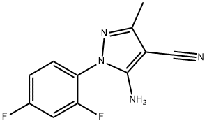 5-AMINO-4-CYANO-1-(2,4-DIFLUOROPHENYL)-3-METHYL-1H-PYRAZOLE 结构式
