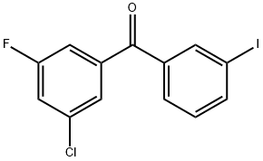 3-CHLORO-5-FLUORO-3'-IODOBENZOPHENONE 结构式