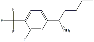 (1S)-1-[3-FLUORO-4-(TRIFLUOROMETHYL)PHENYL]PENTYLAMINE 结构式