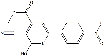 METHYL 3-CYANO-6-(4-NITROPHENYL)-2-HYDROXYPYRIDINE-4-CARBOXYLATE 结构式