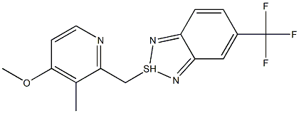 5-TRIFLUOROMETHYL-2-[(4-METHOXY-3-METHYLPYRID-2-YL)-METHYLTHIA]-BENZIMIDAZOLE 结构式