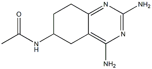 N-(2,4-DIAMINO-5,6,7,8-TETRAHYDRO-6-QUINAZOLINYL)ACETAMIDE 结构式