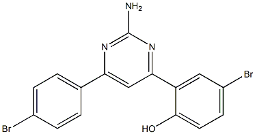 2-(2-AMINO-6-(4-BROMOPHENYL)PYRIMIDIN-4-YL)-4-BROMOPHENOL 结构式