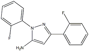 1,3-BIS(2-FLUOROPHENYL)-1H-PYRAZOL-5-AMINE 结构式