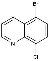 5-溴-8-氯喹啉 结构式