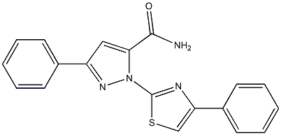 3-PHENYL-1-(4-PHENYL-1,3-THIAZOL-2-YL)-1H-PYRAZOL-5-YLFORMAMIDE 结构式