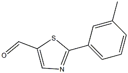 2-M-TOLYL-THIAZOLE-5-CARBALDEHYDE 结构式