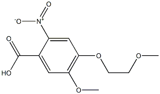 5-METHOXY-4-(2-METHOXYETHOXY)-2-NITROBENZOIC ACID 结构式