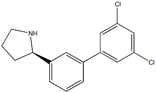 (2R)-2-[3-(3,5-DICHLOROPHENYL)PHENYL]PYRROLIDINE 结构式