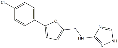 N-((5-(4-CHLOROPHENYL)-2-FURYL)METHYL)-1H-1,2,4-TRIAZOL-3-AMINE 结构式