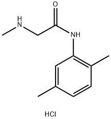 N-(2,5-二甲基苯基)-2-(甲基氨基)乙酰胺盐酸盐 结构式