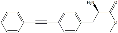 METHYL (2R)-2-AMINO-3-[4-(2-PHENYLETHYNYL)PHENYL]PROPANOATE 结构式
