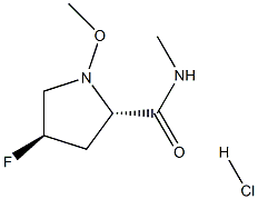 trans-4-Fluoro-N-methyl-N-methoxy-L-prolinamide HCl 结构式
