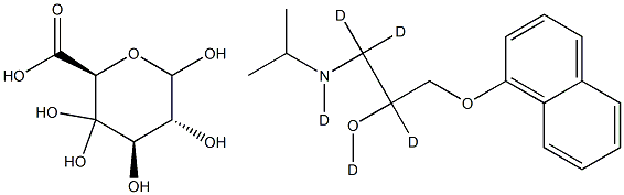 4-HYDROXY PROPRANOLOL-D5 GLUCURONIDE 结构式