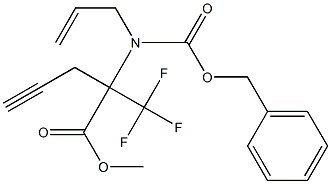 METHYL 2-(ALLYL[(BENZYLOXY)CARBONYL]AMINO)-2-(TRIFLUOROMETHYL)PENT-4-YNOATE 结构式