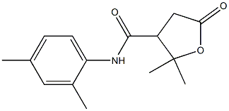 N-(2,4-DIMETHYLPHENYL)-2,2-DIMETHYL-5-OXOTETRAHYDROFURAN-3-CARBOXAMIDE 结构式