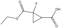 1-FLUOROCYCLOPROPANE-1,2-DICARBOXYLIC ACID 1-ETHYL ESTER 结构式