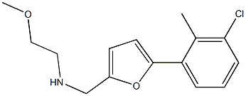 N-((5-(3-CHLORO-2-METHYLPHENYL)-2-FURYL)METHYL)-2-METHOXYETHANAMINE 结构式