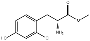 METHYL (2R)-2-AMINO-3-(2-CHLORO-4-HYDROXYPHENYL)PROPANOATE 结构式