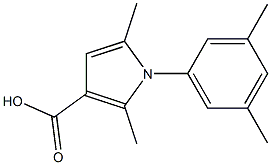 1-(3,5-DIMETHYLPHENYL)-2,5-DIMETHYL-1H-PYRROLE-3-CARBOXYLIC ACID 结构式