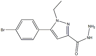 5-(4-BROMOPHENYL)-1-ETHYL-1H-PYRAZOLE-3-CARBOHYDRAZIDE 结构式