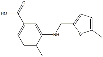 4-METHYL-3-(((5-METHYLTHIEN-2-YL)METHYL)AMINO)BENZOIC ACID 结构式