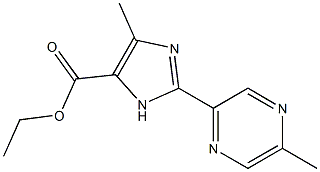 5-METHYL-2-(5-METHYL-PYRAZIN-2-YL)-3H-IMIDAZOLE-4-CARBOXYLIC ACID ETHYL ESTER 结构式