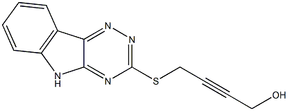 4-(5H-[1,2,4]Triazino[5,6-b]indol-3-ylthio)but-2-yn-1-ol 结构式