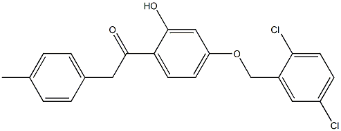 1-(4-(2,5-DICHLOROBENZYLOXY)-2-HYDROXYPHENYL)-2-P-TOLYLETHANONE 结构式