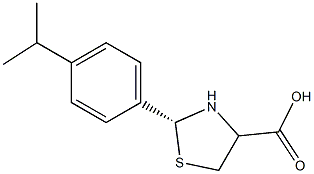 (R)-2-(4-ISOPROPYL-PHENYL)-THIAZOLIDINE-4-CARBOXYLIC ACID 结构式