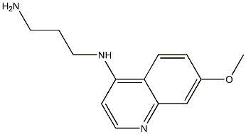 4-(3-AMINOPROP-1-YL)AMINO-7-METHOXYQUINOLINE 结构式