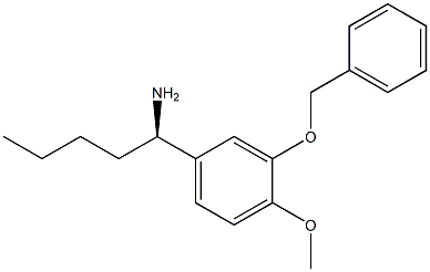 (1R)-1-[4-METHOXY-3-(PHENYLMETHOXY)PHENYL]PENTYLAMINE 结构式