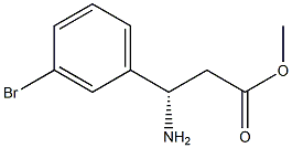 (S)-3-氨基-3-(3-溴苯基)丙酸甲酯 结构式