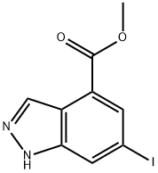 6-IODO-4-INDAZOLECARBOXYLIC ACID METHYL ESTER 结构式